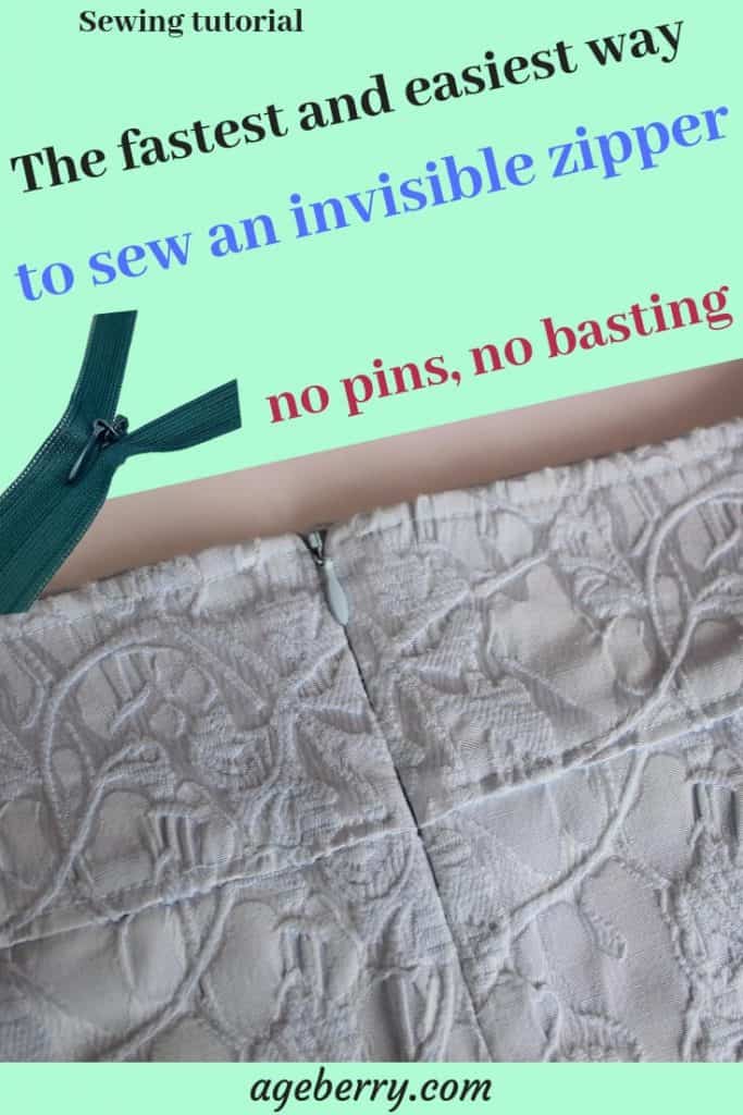 This is a detailed video tutorial on sewing an invisible zipper fast and easy without pinning or basting. You just need to use Wonder tape for sewing. If you are wondering how to put in an invisible zipper in a dress or how to sew an invisible zipper in a pillow read this tutorial. Sewing invisible zipper is really easy. Invisible zipper vs regular zipper. I answer also this question: what does a zipper foot looks like.