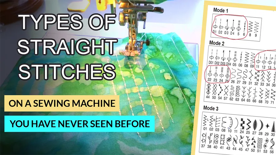 Sewing tutorial on types of straight stitches on a sewing machine